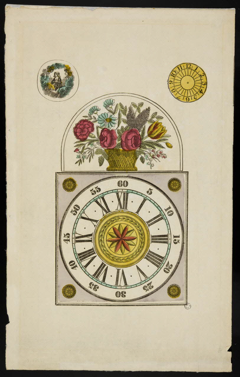 imagerie ancienne Cadran d'horloge Lille 1837 1952.39.64 Photo