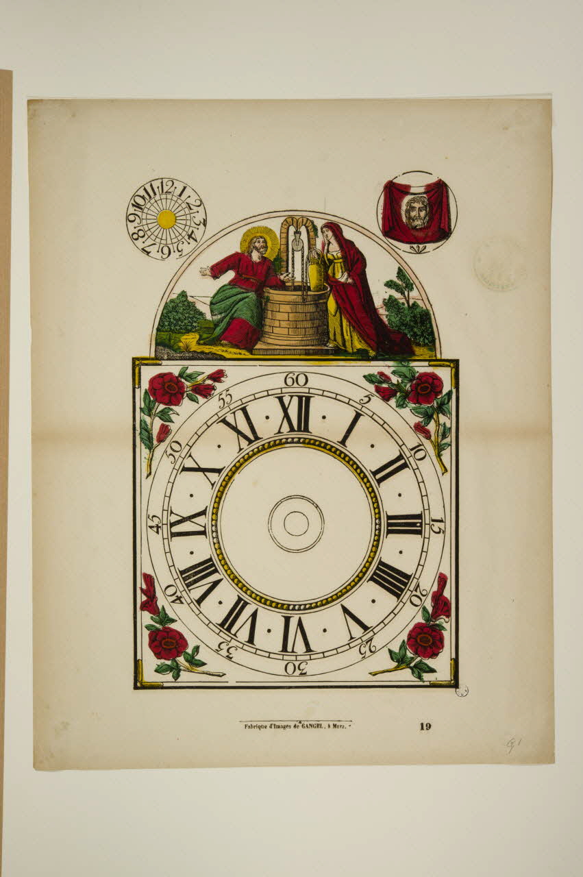 Charles Nicolas Gangel estampe Horloge Metz 1852-1858 1952.39.72 Photo