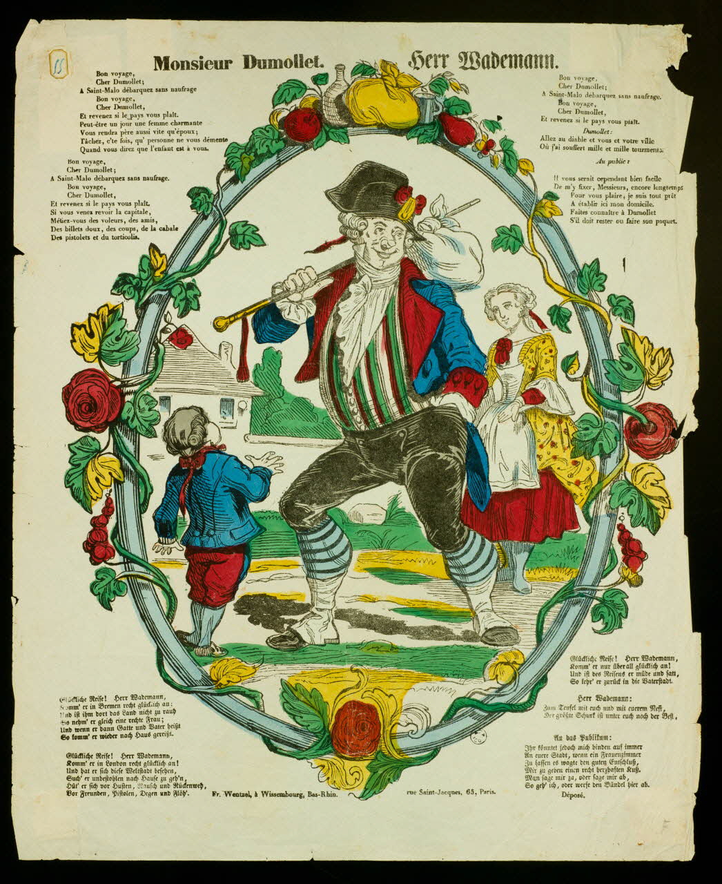 estampe Monsieur Dumollet. Wissembourg 1850-1869 1952.39.81 Photo