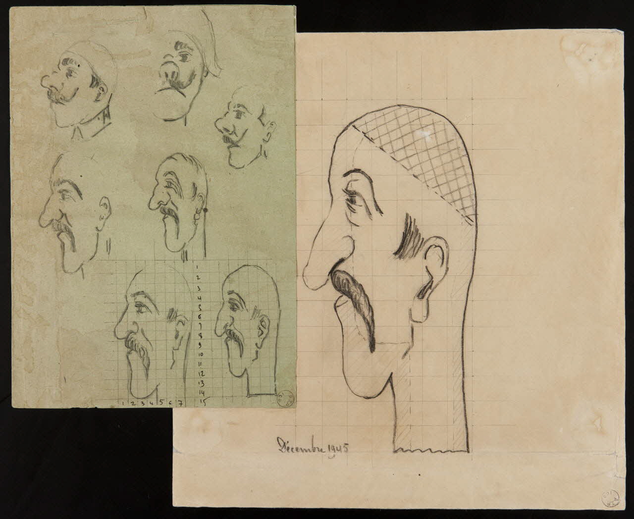 Francis Raphard dessin Séquence de fabrication d'une marionnette à gaine 1945 1952.55.1/2 Photo