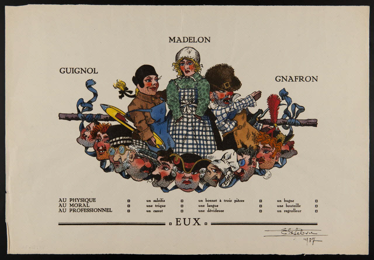 estampe GUIGNOL  MADELON  GNAFRON 1952.55.22 Photo