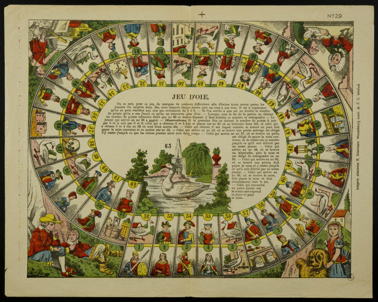 jeu de l'oie JEU D'OIE. 1952.63.3 Photo