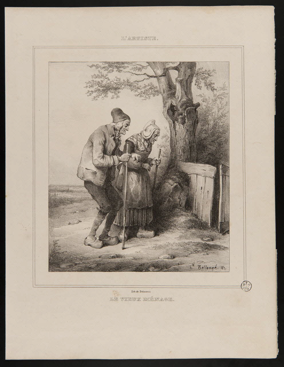 estampe L'ARTISTE.  LE VIEUX MENAGE. 1952.71.12 Photo