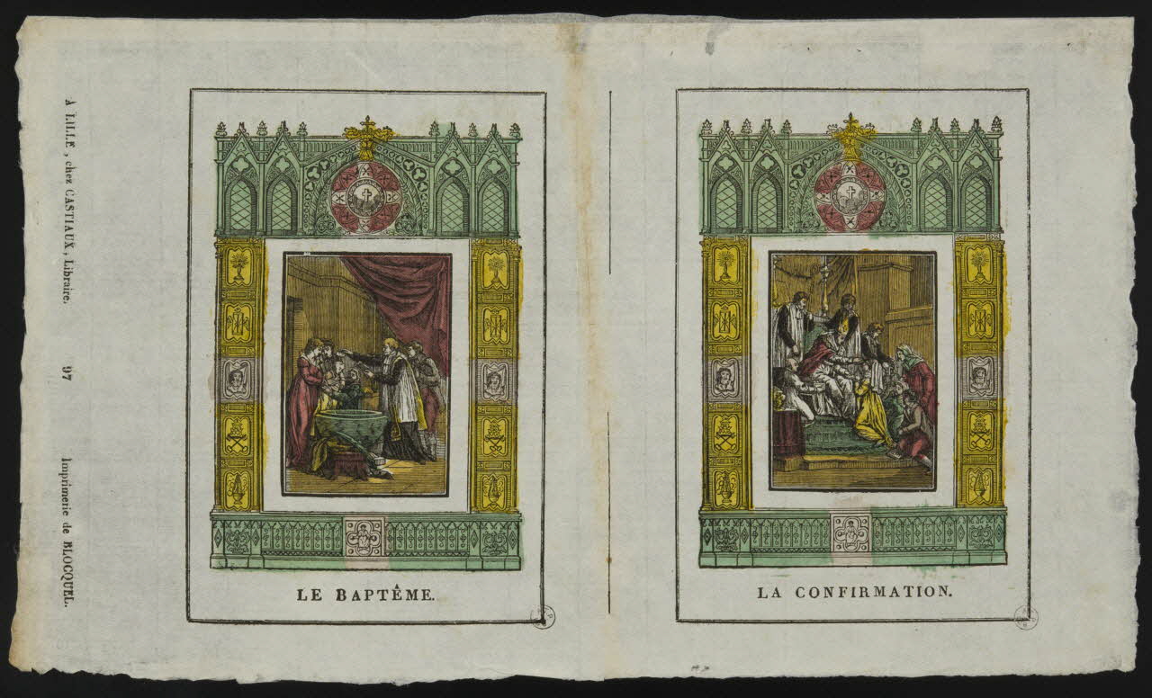 imagerie ancienne LE BAPTÊME.  LA CONFIRMATION. 1952.71.16 Photo