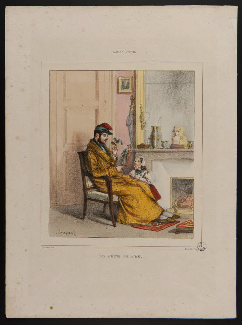 estampe L'Artiste. Le jour de l'An. 1952.71.19 Photo