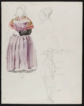 Lalaisse François Hippolyte carnet de dessins Ploudaniel Bretagne, France 1844 1952.76.1.130  Photo