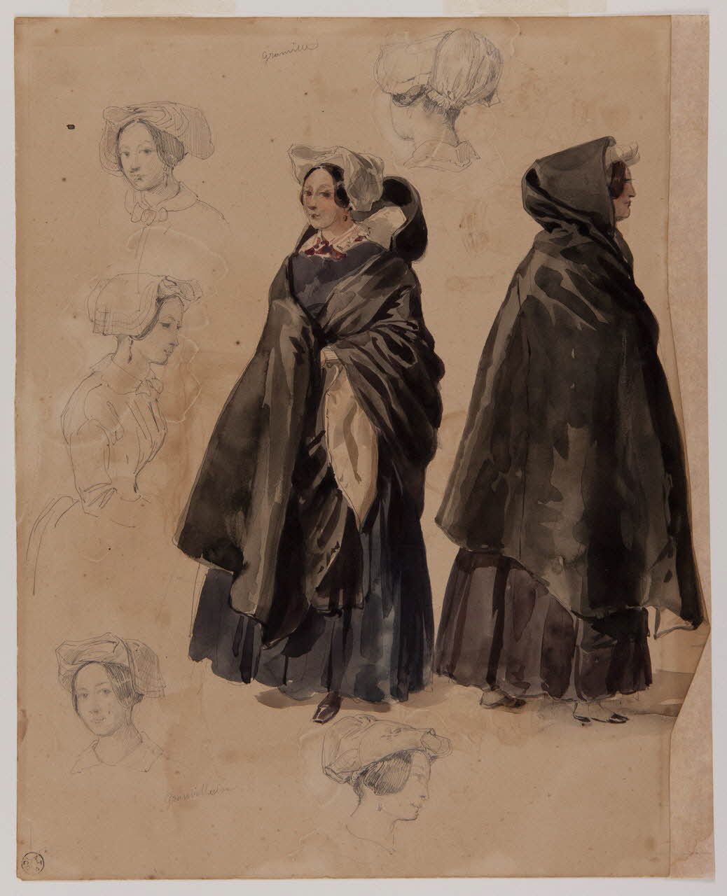 Lalaisse François Hippolyte carnet de dessins Granvillaise Normandie, France 1844 1952.76.1.145 Photo