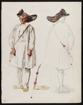 Lalaisse François Hippolyte carnet de dessins Paludier costume de route  Bourg-de-Batz Pays-de-Loire, France 1843 1952.76.1.17 Photo