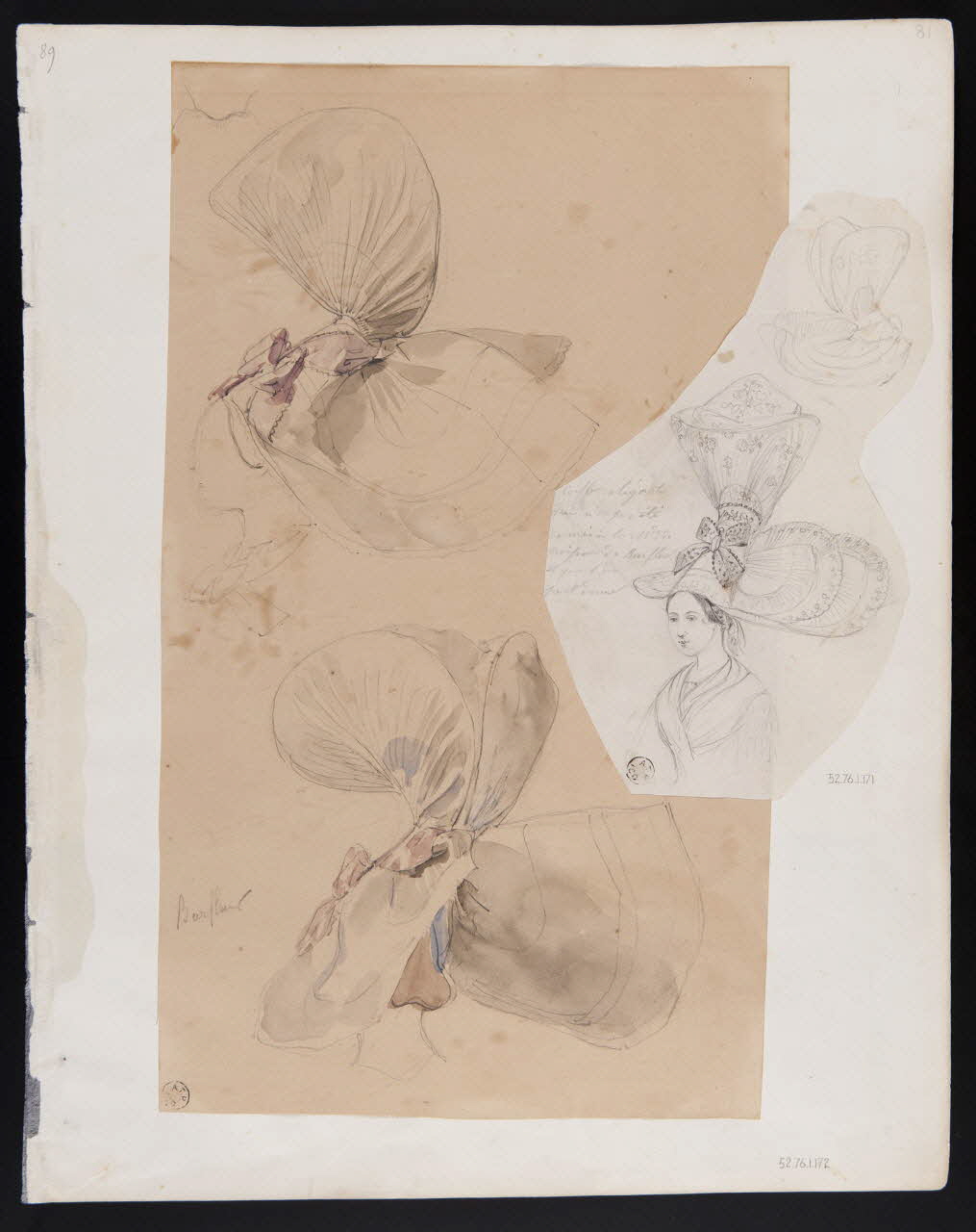 Lalaisse François Hippolyte carnet de dessins Barfleur Normandie, France 1844 1952.76.1.171 Photo