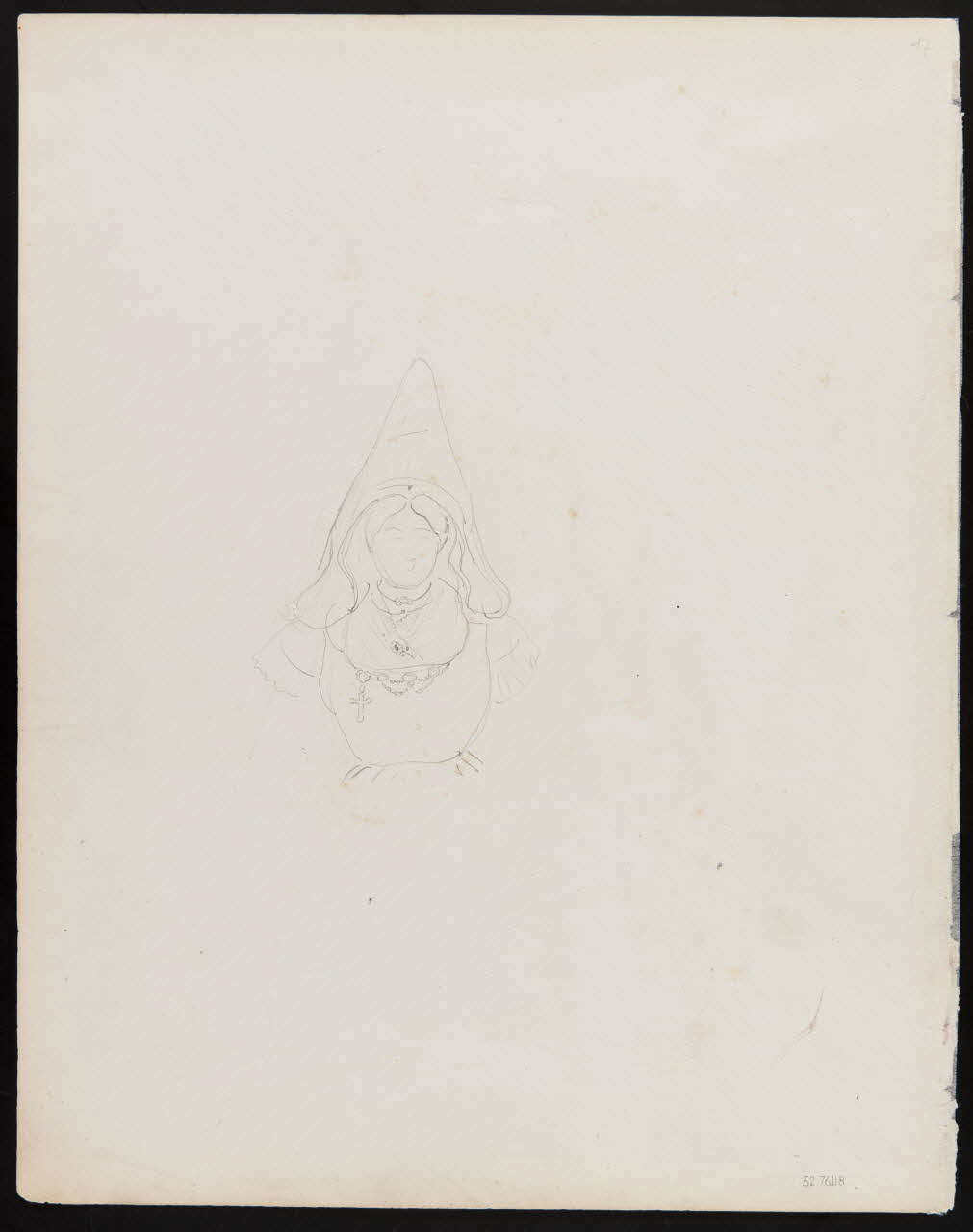 Lalaisse François Hippolyte carnet de dessins Bretonne Bretagne, France 1843 1952.76.1.18 Photo