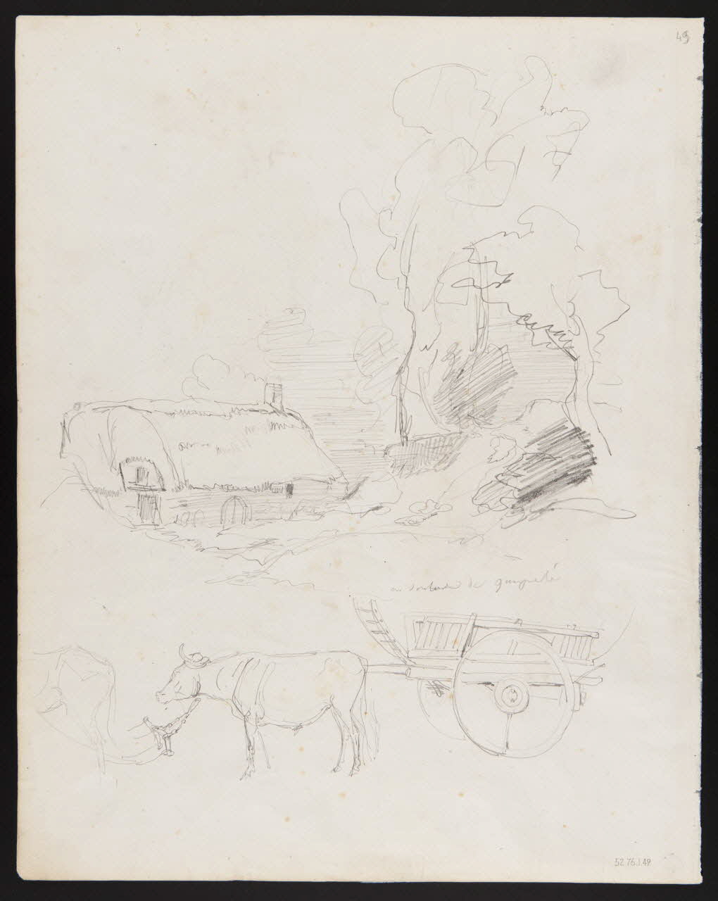 Lalaisse François Hippolyte carnet de dessins en sortant de Quimperlé Bretagne, France 1843 1952.76.1.49 Photo