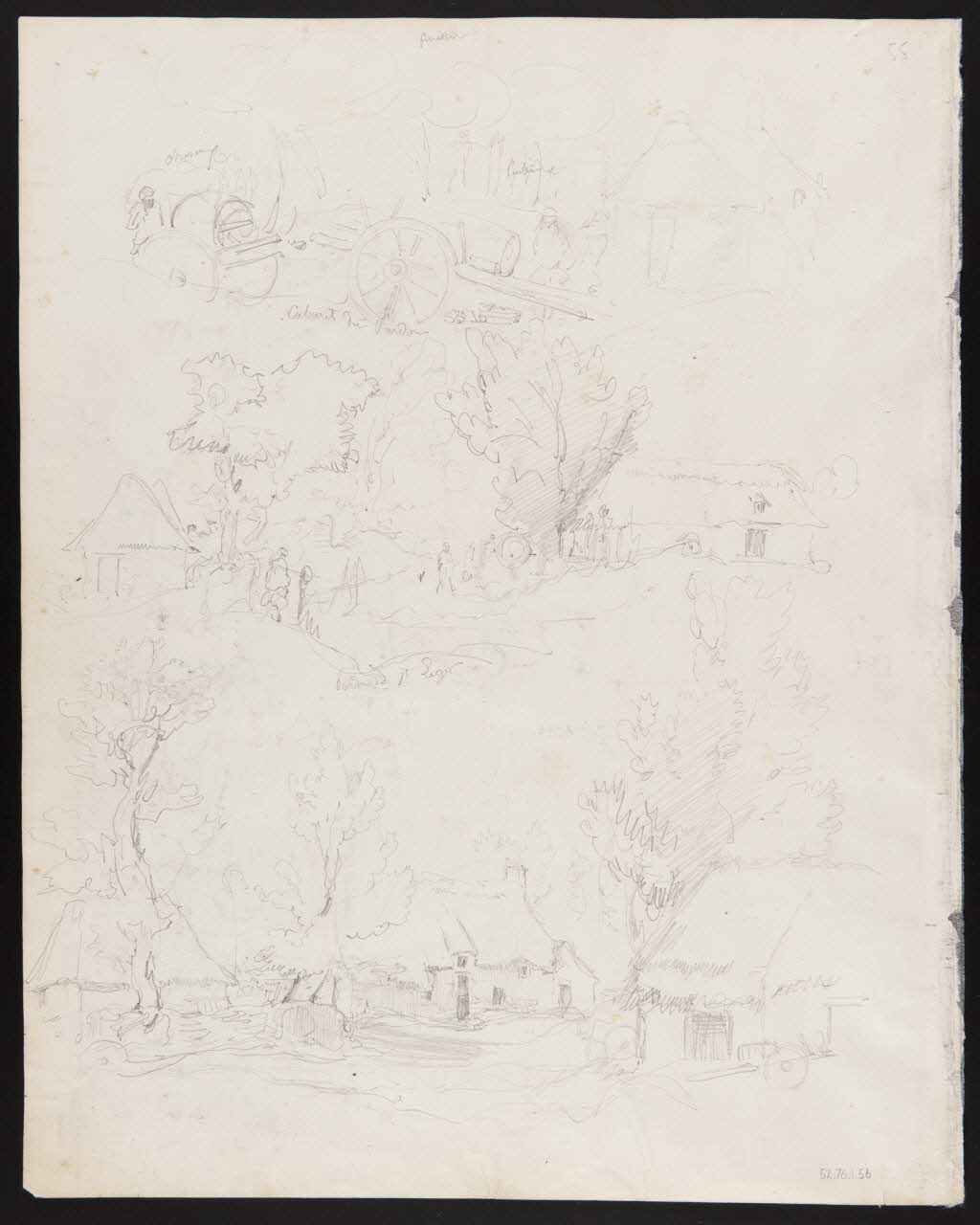 Lalaisse François Hippolyte carnet de dessins Pardon de St Léger Bretagne, France 1843 1952.76.1.56 Photo