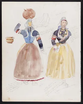 Lalaisse François Hippolyte carnet de dessins femme de Kerfeunteun. Bretagne, France 1843 1952.76.1.60 Photo Mucem