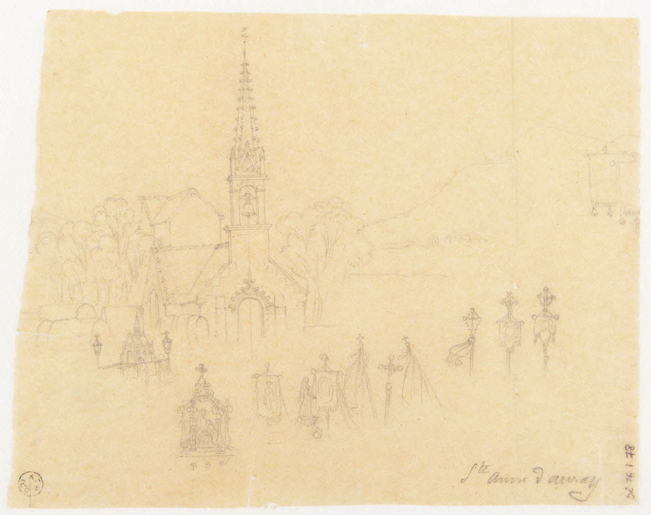 Lalaisse François Hippolyte carnet de dessins Ste anne d'auray Bretagne, France 1843 1952.76.1.78 Photo