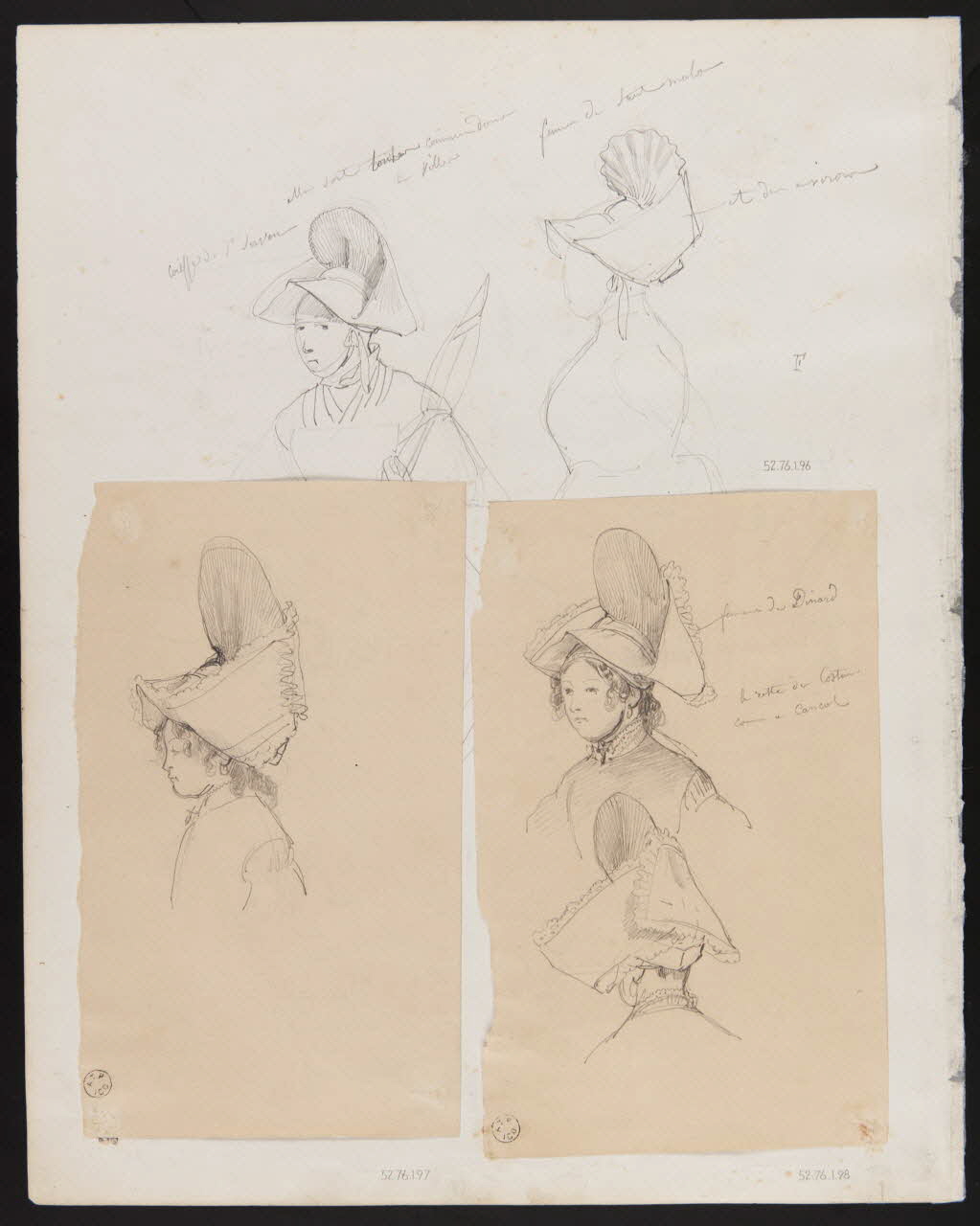 Lalaisse François Hippolyte carnet de dessins Femme de Dinard Bretagne, France 1844 1952.76.1.97 Photo