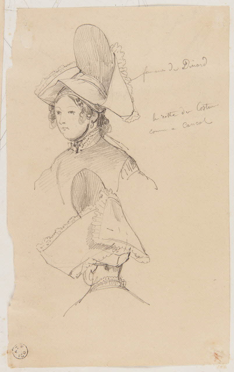 Lalaisse François Hippolyte carnet de dessins femme de Dinard Bretagne, France 1844 1952.76.1.98  Photo