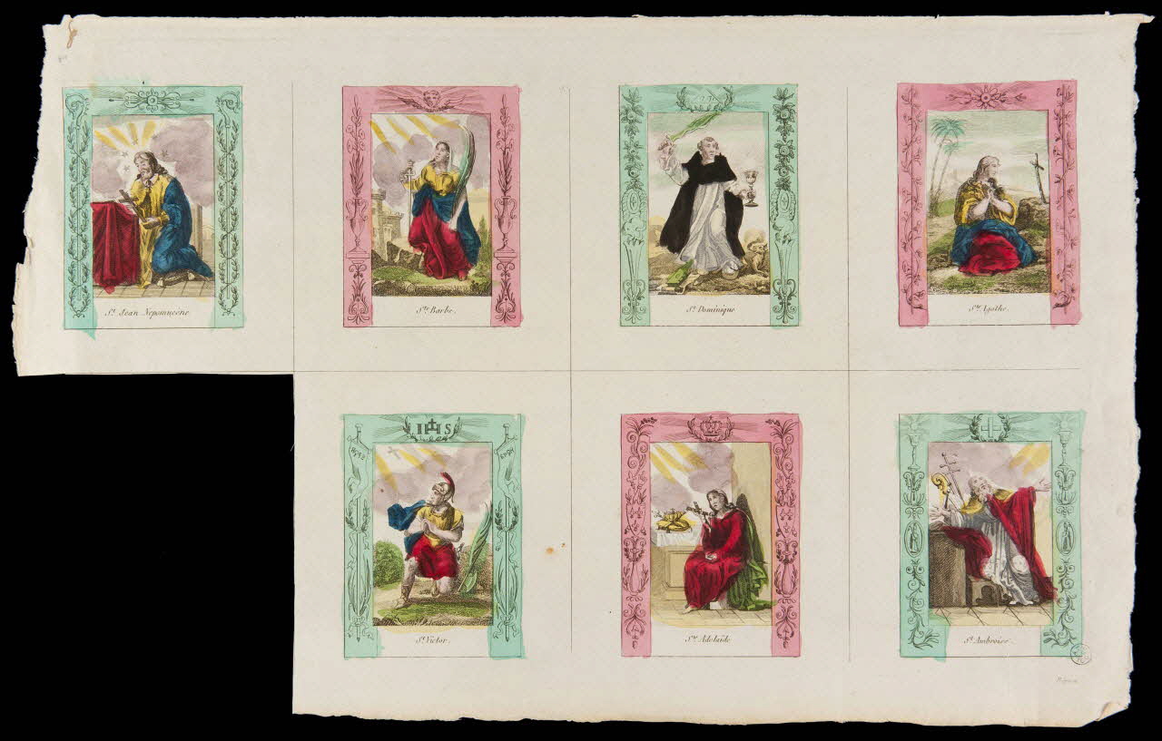 Basset. Paris à compartiments (4x2) Planche de Saints Paris 1805-1849 1952.87.115 Photo