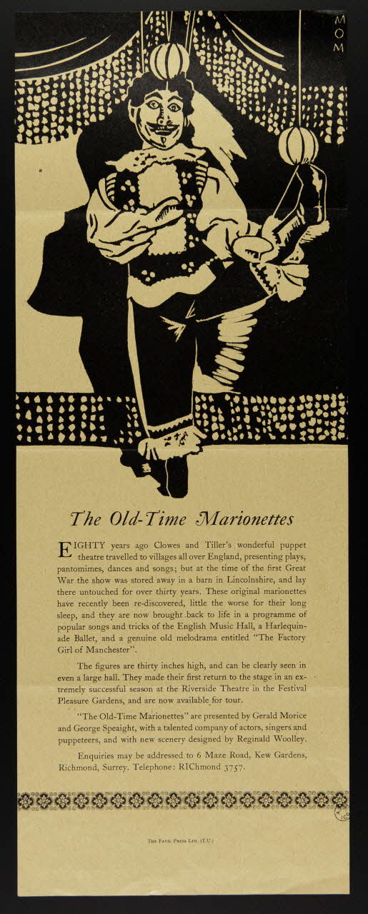 estampe The Old-Time Marionettes 1952.95.2 Photo