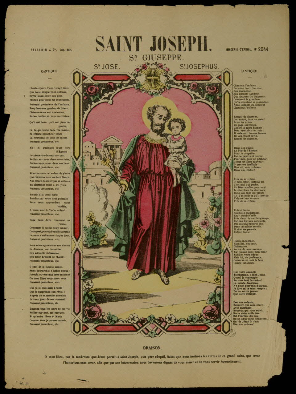 estampe SAINT JOSEPH. 1952.98.1 Photo