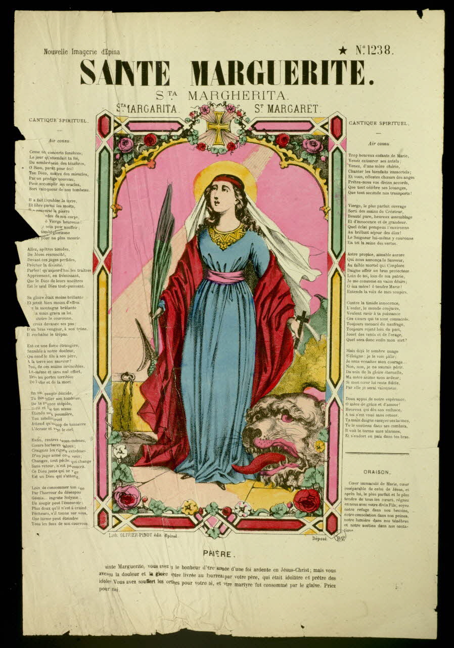 estampe SAINTE MARGUERITE. 1952.98.14 Photo