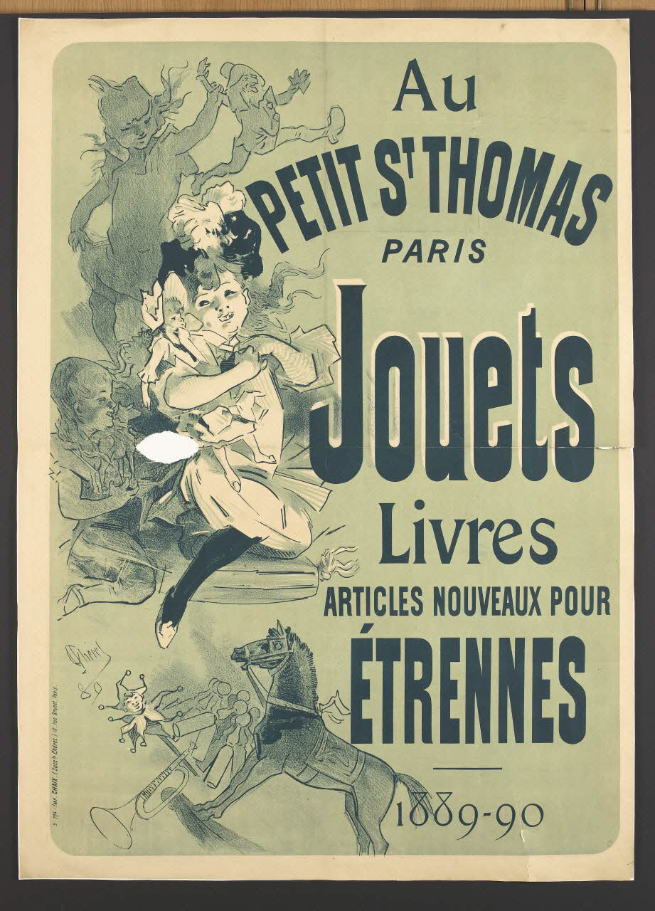 Jules Chéret ; CHAIX affiche Au  PETIT ST THOMAS  PARIS Ile-de-France, France 1889-1890 1961.18.45 Photo RMN-Grand Palais (Mucem)