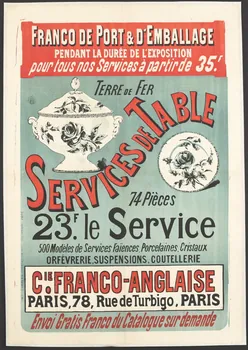 affiche SERVICES DE TABLE 1961.18.52 Photo RMN-Grand Palais (Mucem)