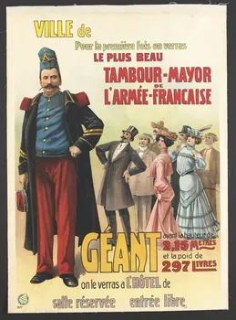 affiche Pour la première fois on verras  LE PLUS BEAU  TAMBOUR-MAYOR  DE  L'ARMÉE FRANCAISE 1969.6.27 Photo RMN-Grand Palais (Mucem)
