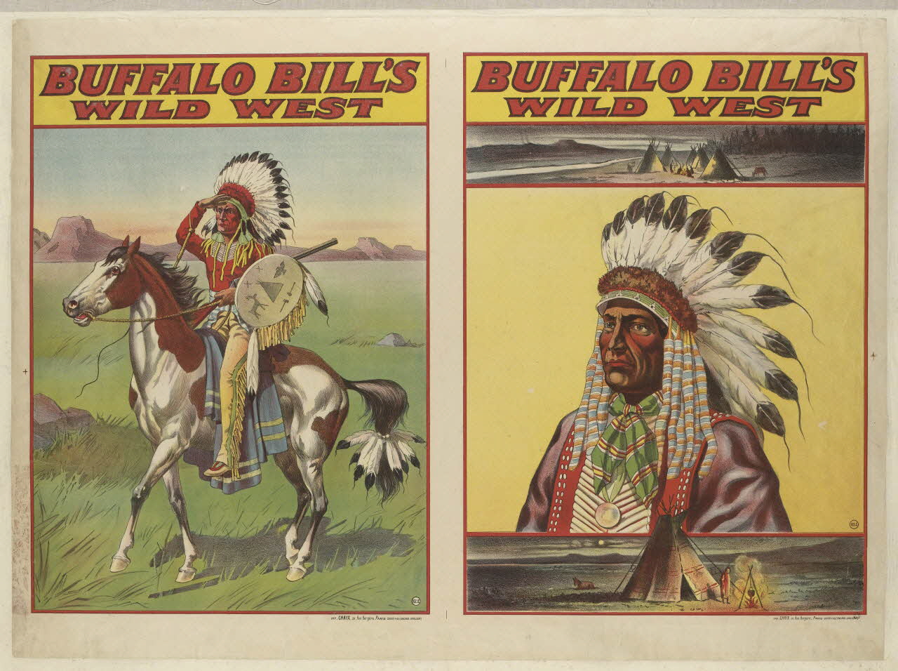 CHAIX affiche BUFFALO BILL'S  WILD WEST Paris 1883-1913 1969.31.5 Photo RMN-Grand Palais (Mucem)