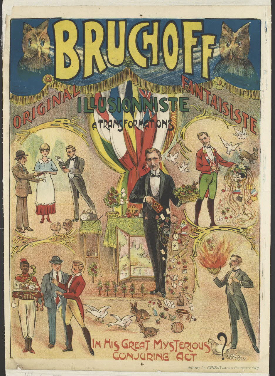 affiche BRUCHOFF  ILLUSIONNISTE  A TRANSFORMATIONS 1969.6.19 Photo RMN-Grand Palais (Mucem)