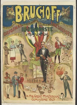affiche BRUCHOFF  ILLUSIONNISTE  A TRANSFORMATIONS 1969.6.19 Photo RMN-Grand Palais (Mucem)