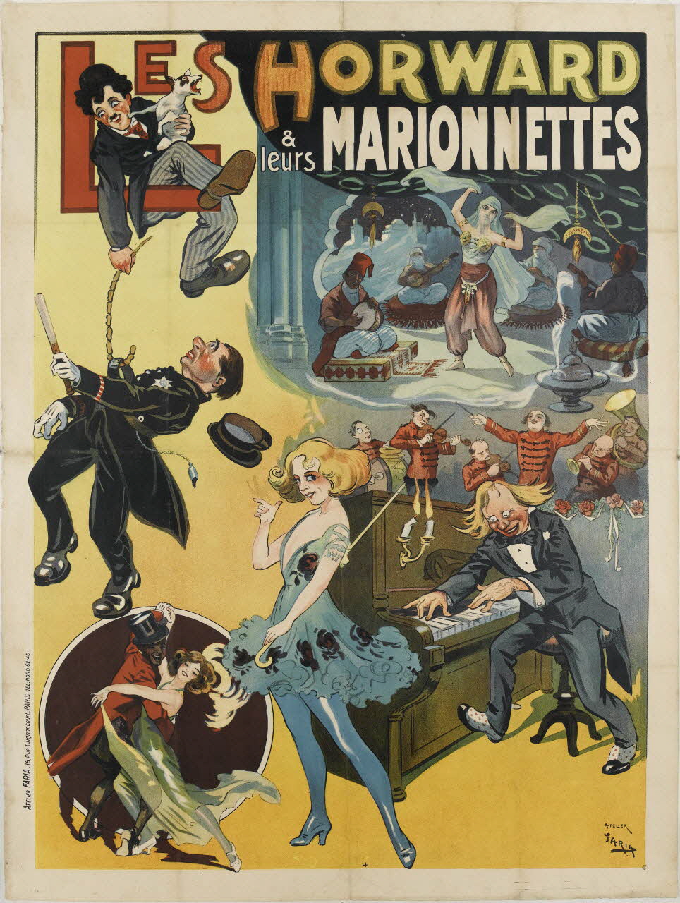affiche LES HORWARD  &  leurs  MARIONNETTES 1945.8.1 Photo RMN-Grand Palais (Mucem)