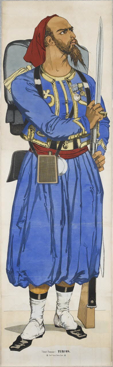 Pinot et Sagaire affiche (Armée Française) TURCOS. 1860-1870 1948.18.152 Photo RMN-Grand Palais (Mucem)