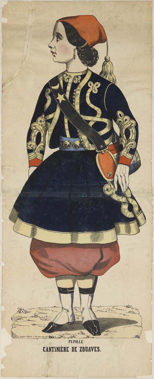 Pellerin affiche PUPILLE  CANTINIÈRE DE ZOUAVES. 1888-1890 1953.86.2883 Photo RMN-Grand Palais (Mucem)