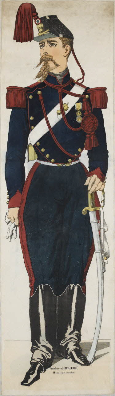 François-Charles Pinot ; Sagaire affiche Armée Française (ARTILLERIE.) Lorraine, France 1860-1870 1953.86.2888 Photo RMN-Grand Palais (Mucem)