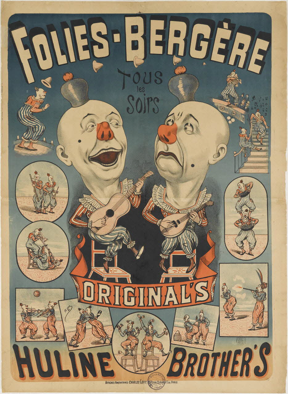 Lévy Charles affiche FOLIES-BERGÈRE  ORIGINAL'S  HULINE BROTHER'S Paris 1888 1961.18.15 Photo RMN-Grand Palais (Mucem)