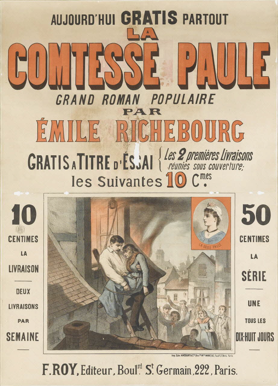 Ancourt Edw. et Cie affiche LA  COMTESSE PAULE Paris 1883-1893 1961.18.70 Photo RMN-Grand Palais (Mucem)