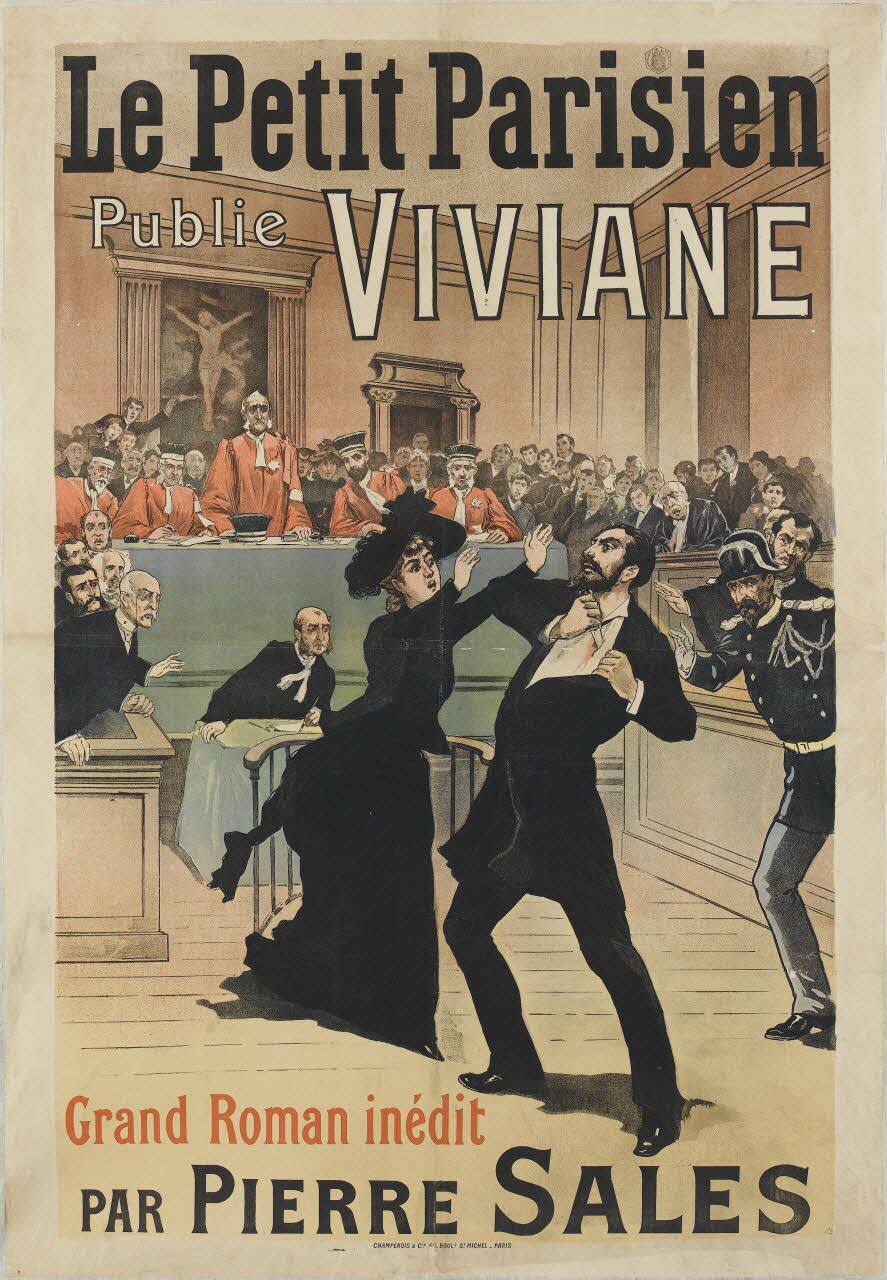Champenois & Cie affiche Le Petit Parisien  Publie  VIVIANE  Grand Roman inédit  PAR PIERRE SALES 1894-1904 1961.18.77 Photo RMN-Grand Palais (Mucem)