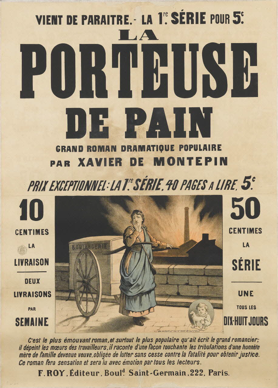 Ancourt Edw. et Cie affiche LA  PORTEUSE  DE PAIN Paris 1887 1961.18.86 Photo RMN-Grand Palais (Mucem)