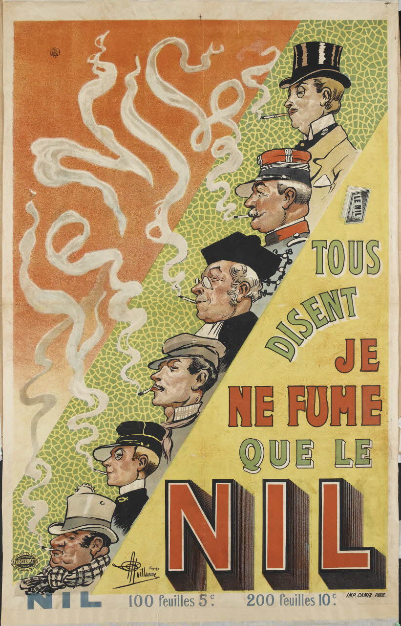 affiche TOUS  DISENT  JE  NE FUME  QUE LE  NIL 1961.25.4 Photo RMN-Grand Palais (Mucem)