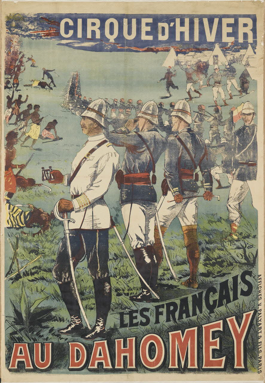 Palyart & fils affiche CIRQUE D'HIVER  LES FRANCAIS  AU DAHOMEY 1892 1969.6.32 Photo RMN-Grand Palais (Mucem)
