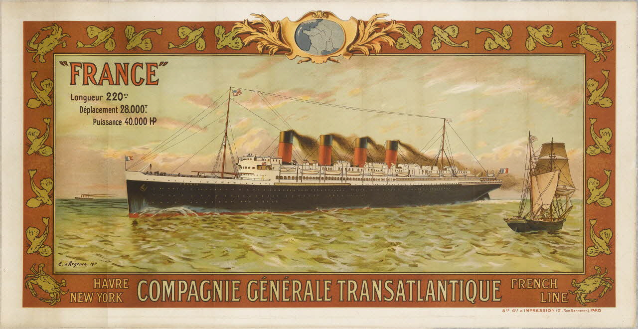 Argence Eugène d' ; Société générale d'impression affiche "FRANCE" Paris 1911 1973.54.56 Photo RMN-Grand Palais (Mucem)