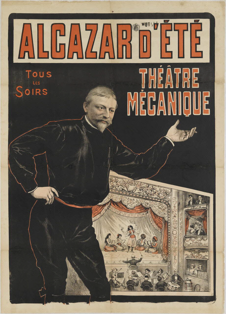 affiche ALCAZAR D'ÉTÉ  TOUS  LES  SOIRS  THÉÂTRE  MÉCANIQUE 1973.5.10 Photo RMN-Grand Palais (Mucem)
