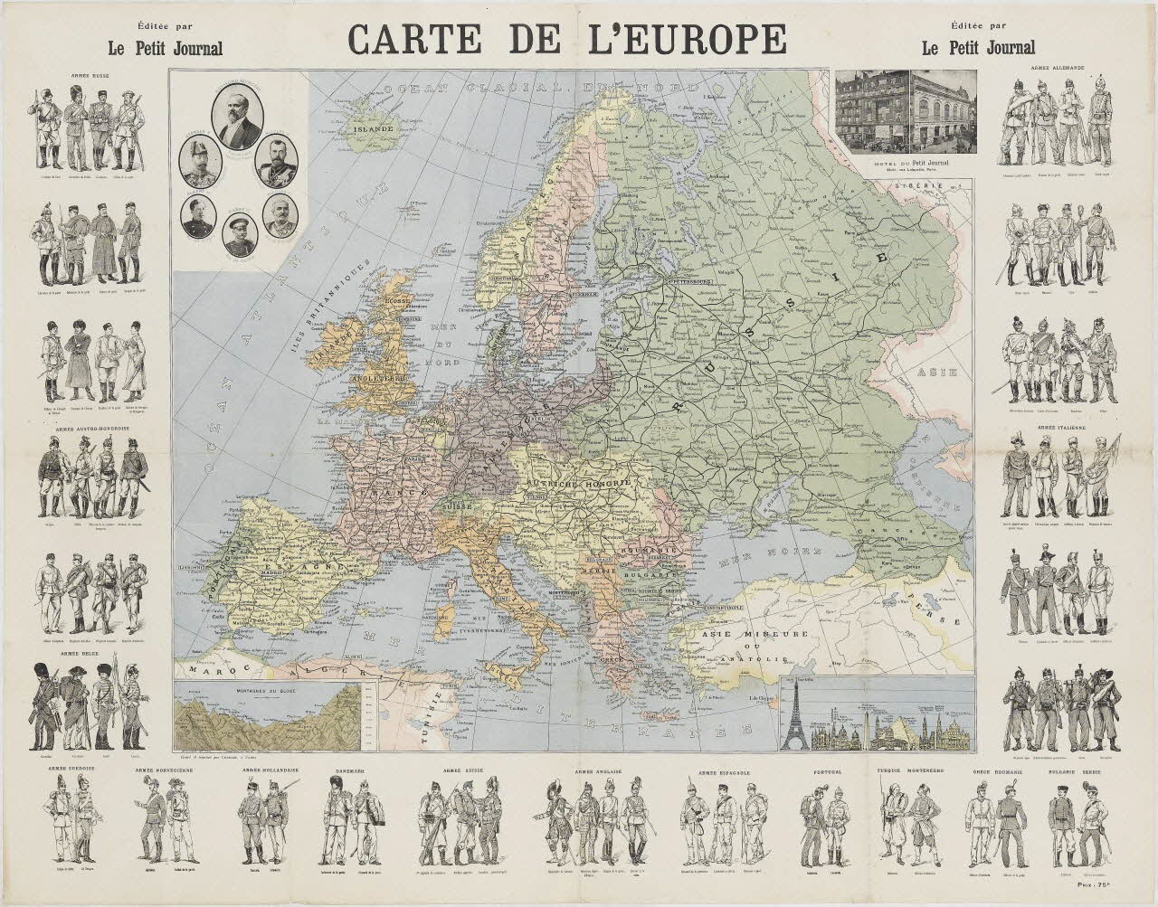 Charaire affiche CARTE DE L'EUROPE Sceaux 1913-1918 1982.13.4 Photo RMN-Grand Palais (Mucem)