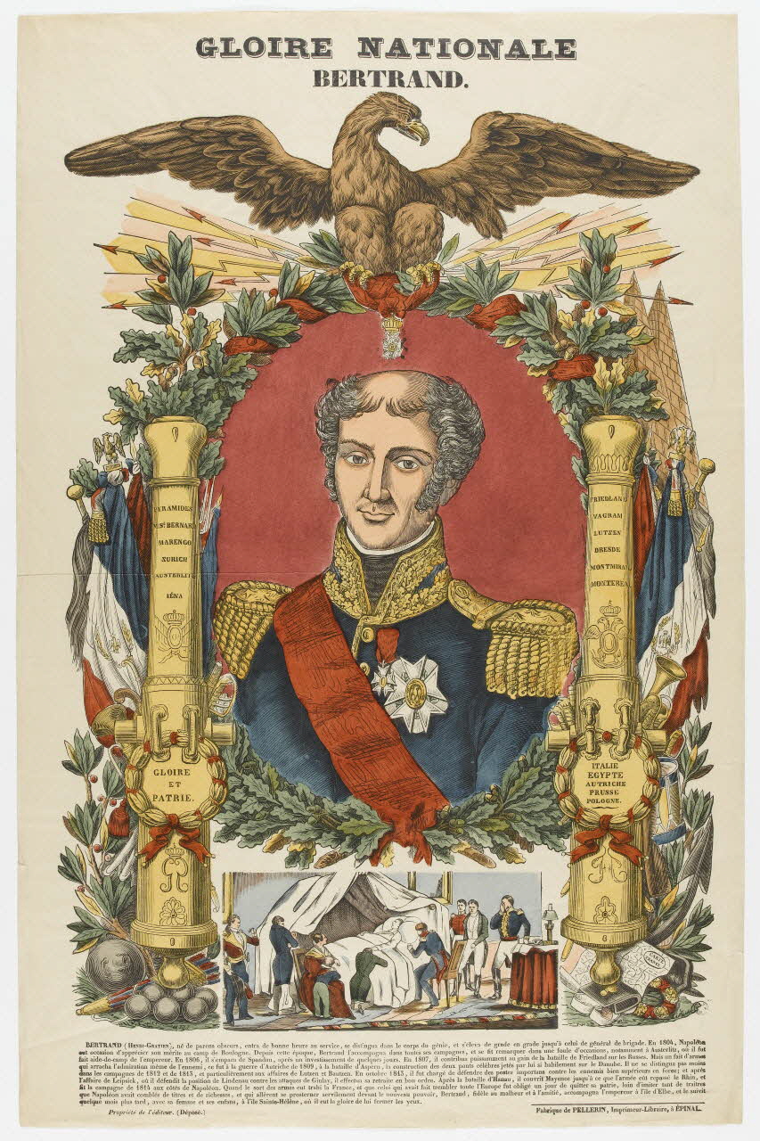 Pellerin estampe GLOIRE NATIONALE  BERTRAND. Lorraine, France 1830-1840 1950.21.522 Photo RMN-Grand Palais (Mucem)