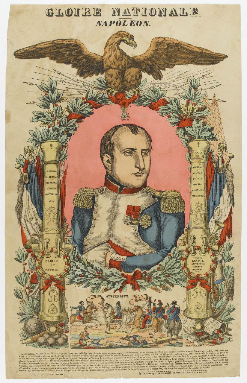 Pellerin estampe GLOIRE NATIONALE  NAPOLEON. Lorraine, France 1830-1840 1950.21.523 Photo RMN-Grand Palais (Mucem)