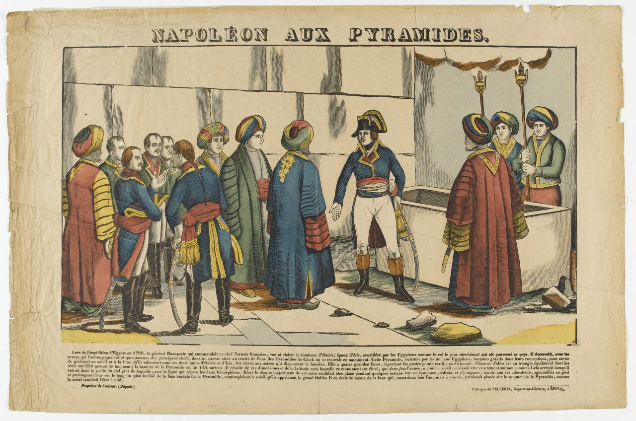 Pellerin ; Jean-Baptiste Thiébault estampe NAPOLEON AUX PYRAMIDES. Lorraine, France 1837 1950.21.529 Photo RMN-Grand Palais (Mucem)