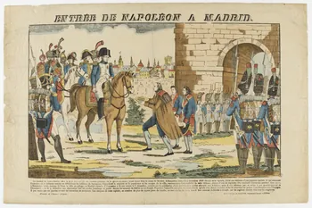 Pellerin estampe ENTREE DE NAPOLEON A MADRID. Lorraine, France 1837 1950.21.531  Photo RMN-Grand Palais (Mucem)