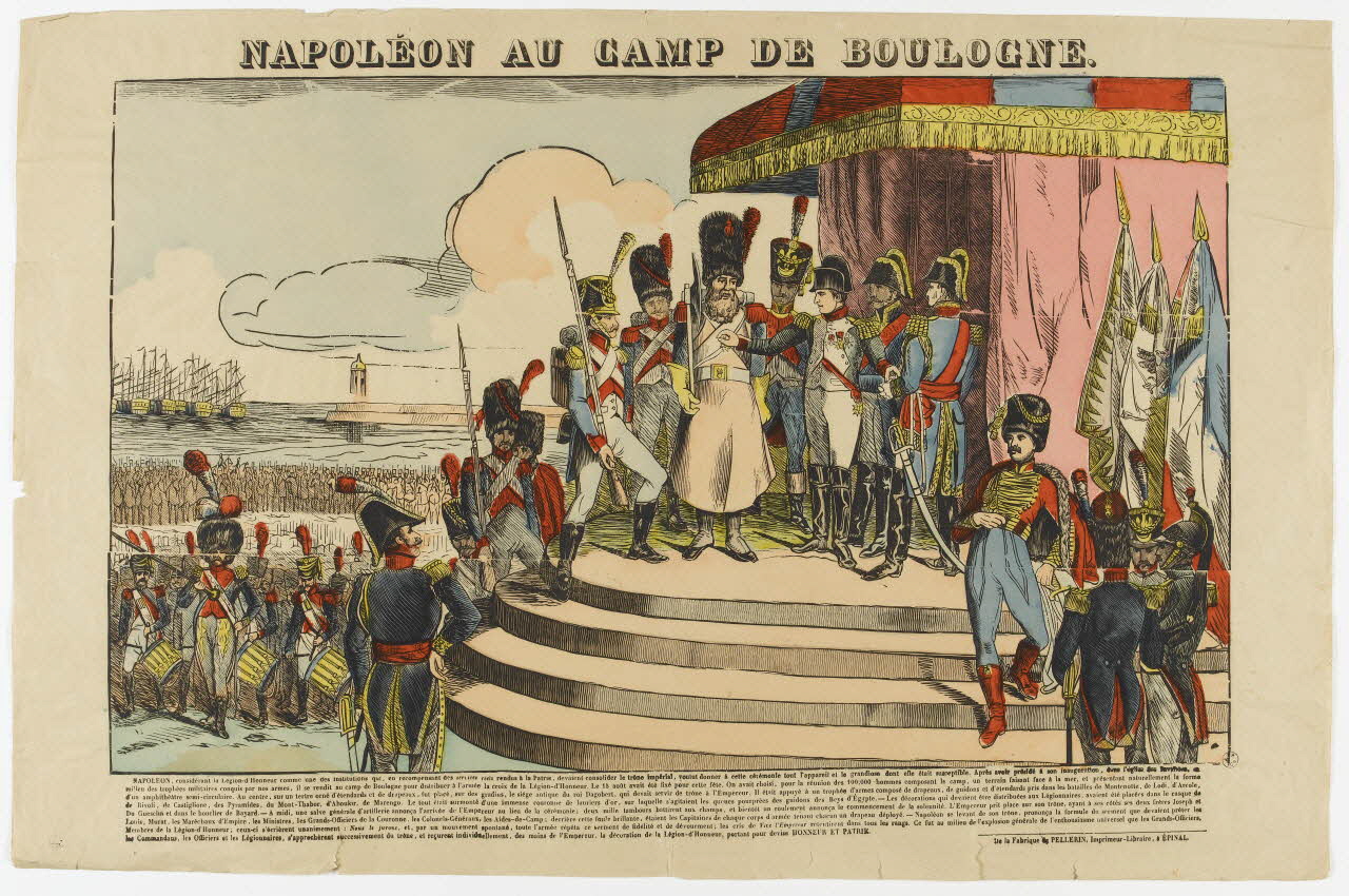 bois d'impression NAPOLEON AU CAMP DE BOULOGNE 1980.15.36 Photo RMN-Grand Palais (Mucem)
