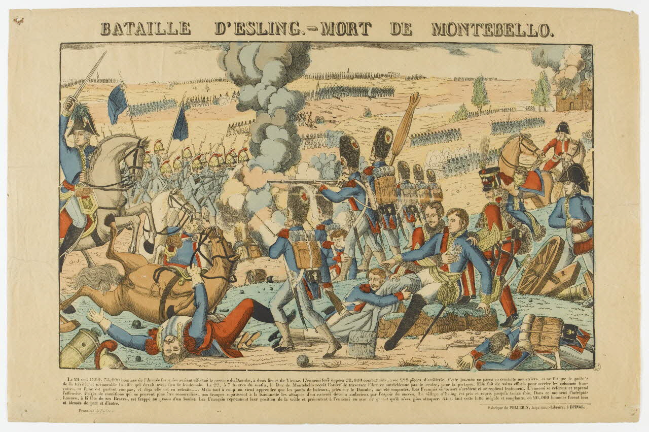 François Georgin ; Pellerin estampe BATAILLE D'ESLING.-MORT DE MONTEBELLO. Lorraine, France 1837 1950.21.541 Photo RMN-Grand Palais (Mucem)