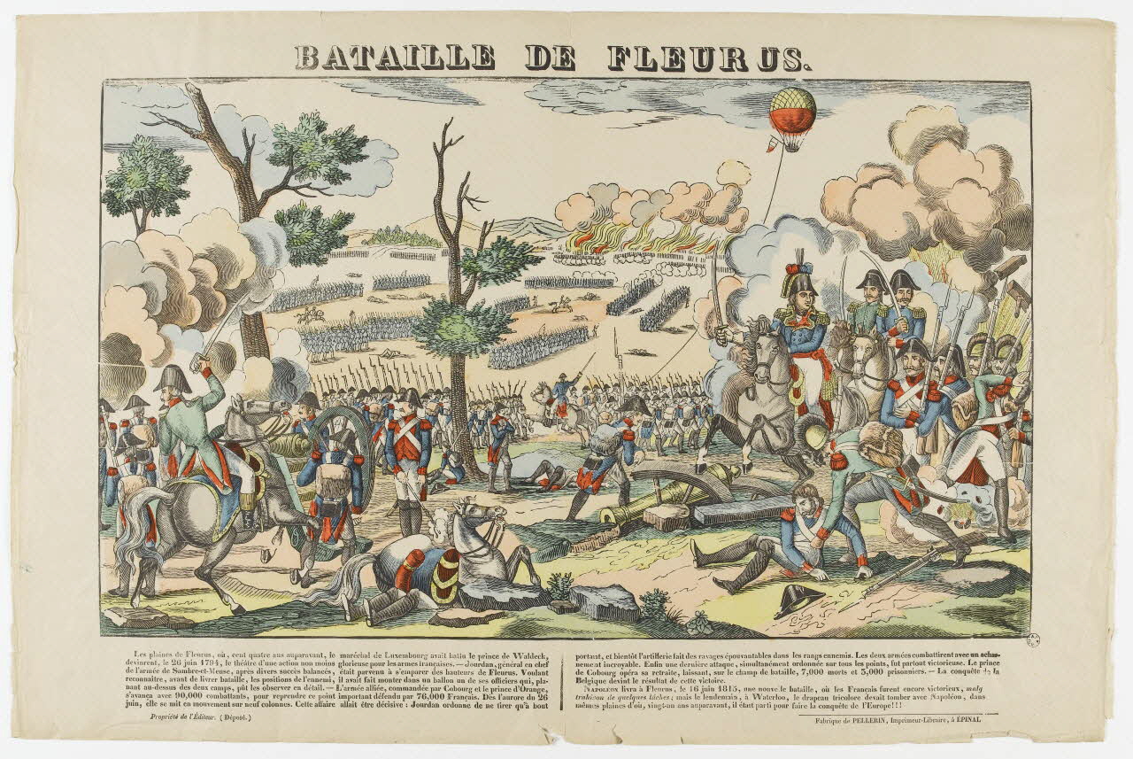 François Georgin ; Pellerin estampe BATAILLE DE FLEURUS. Lorraine, France 1837 1950.21.542 Photo RMN-Grand Palais (Mucem)